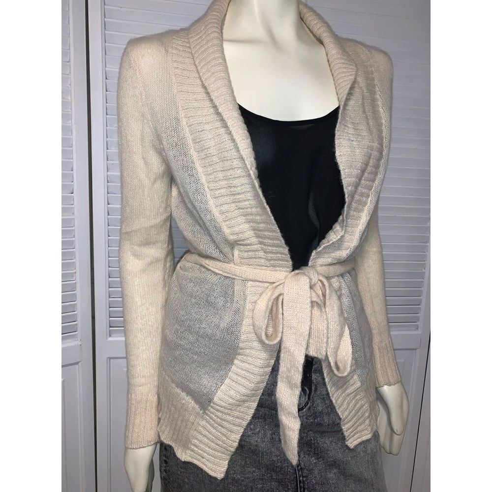 Vintage JJ BASICS Sheer Knit Cardigan Sweater Large